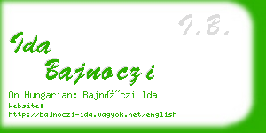 ida bajnoczi business card